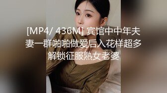 [MP4/ 436M] 宾馆中中年夫妻一群啪啪做爱后入花样超多解锁征服熟女老婆