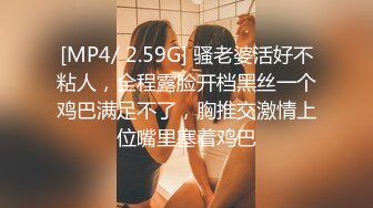 [MP4/ 2.59G] 骚老婆活好不粘人，全程露脸开档黑丝一个鸡巴满足不了，胸推交激情上位嘴里塞着鸡巴