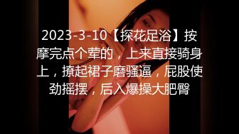 2023-3-10【探花足浴】按摩完点个荤的，上来直接骑身上，撩起裙子磨骚逼，屁股使劲摇摆，后入爆操大肥臀